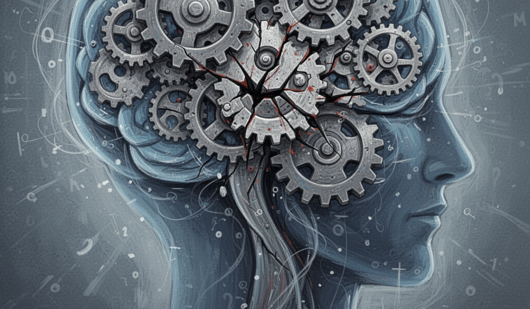 Broken gears within a neutral head.