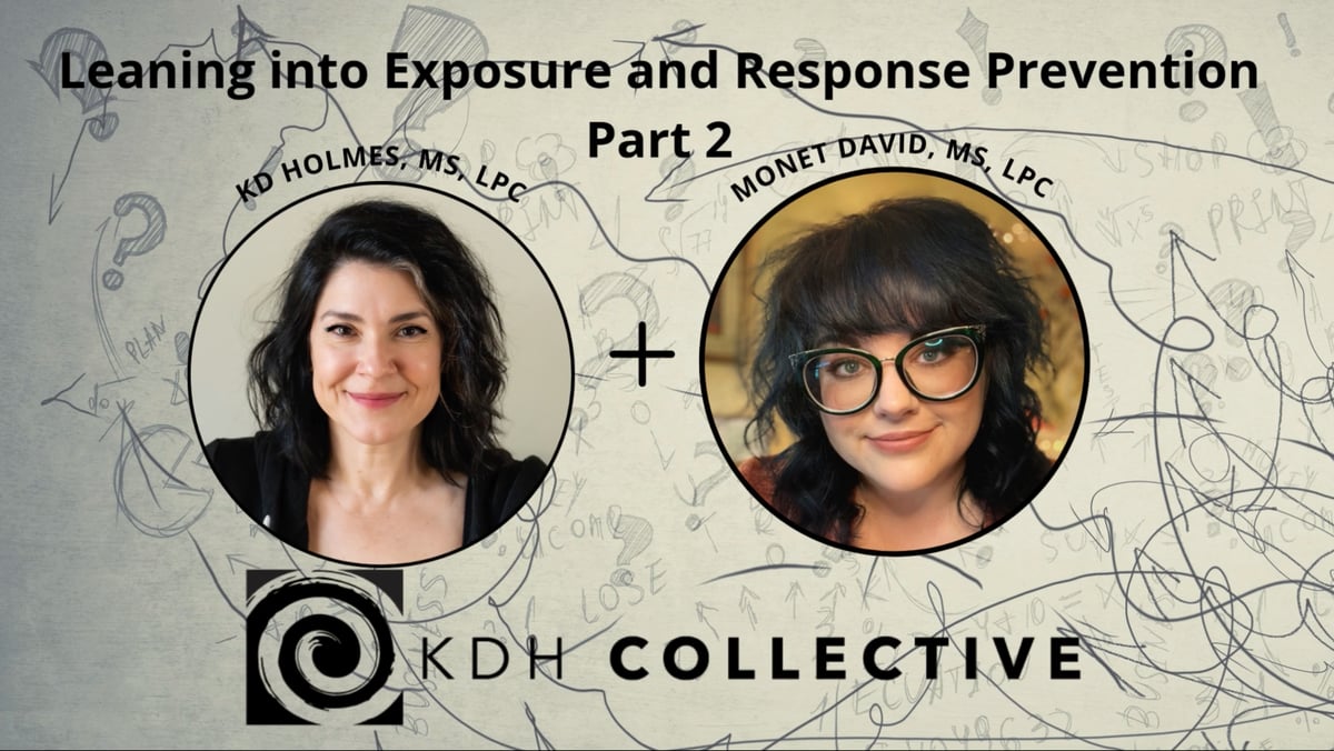 An image of our podcast Leaning into Therapy for OCD