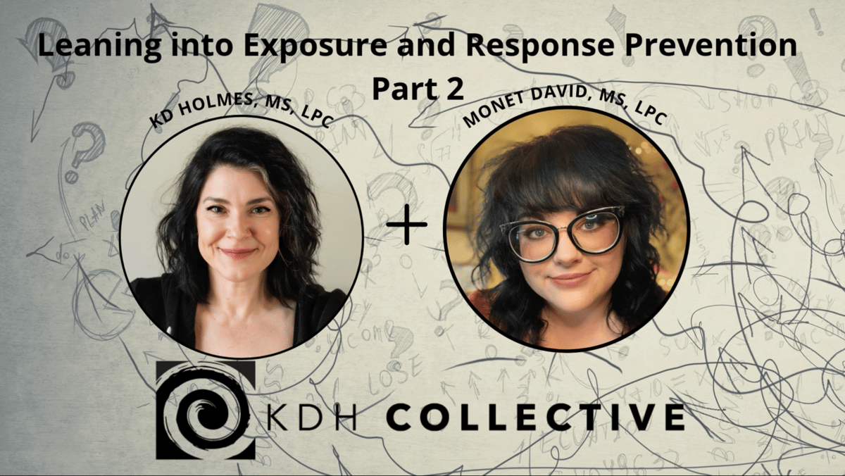An image of our podcast Leaning into Therapy for OCD